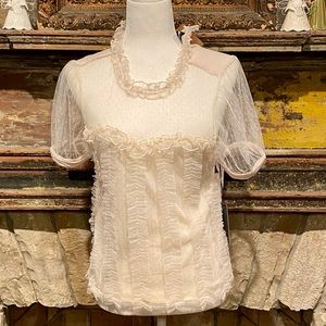 NWT ivory lace Donny blouse!